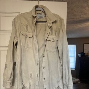 American Bazi Distressed Jean Jacket